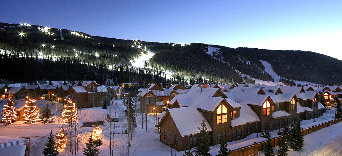 Keystone is beautiful at night. Views like this are enjoyed by fractional owners.